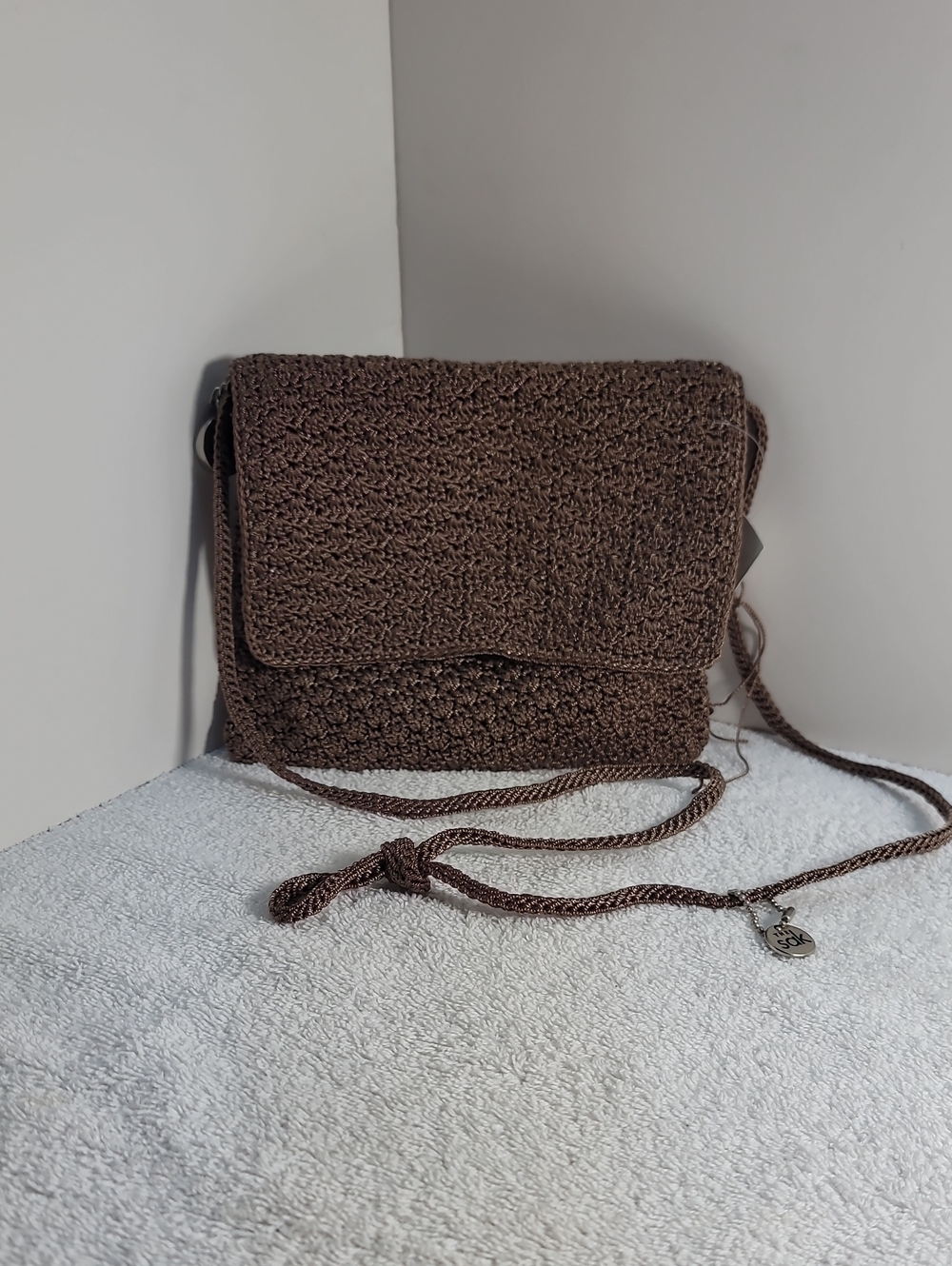 The Sak Small Brown Woven Crossbody Bag - NWT